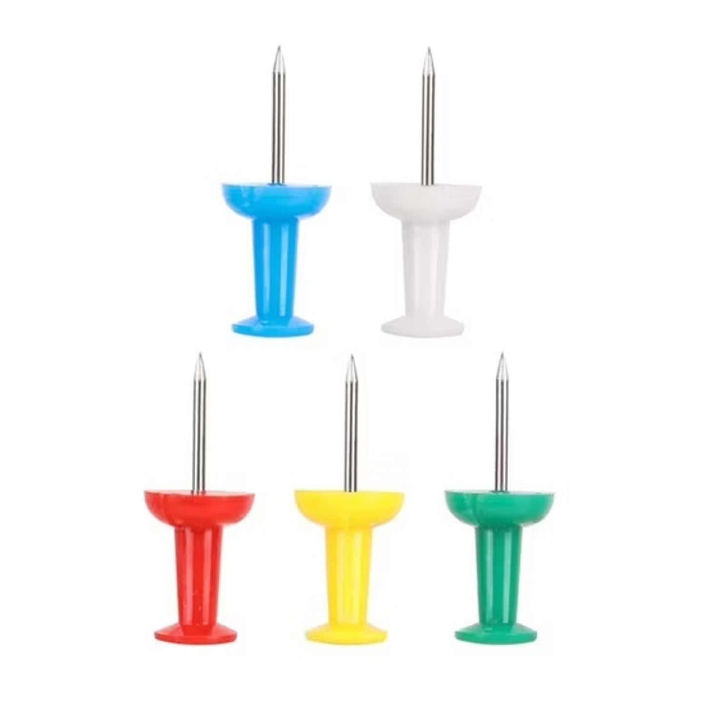 Pack of 50 Assorted Coloured 25mm Push Pins