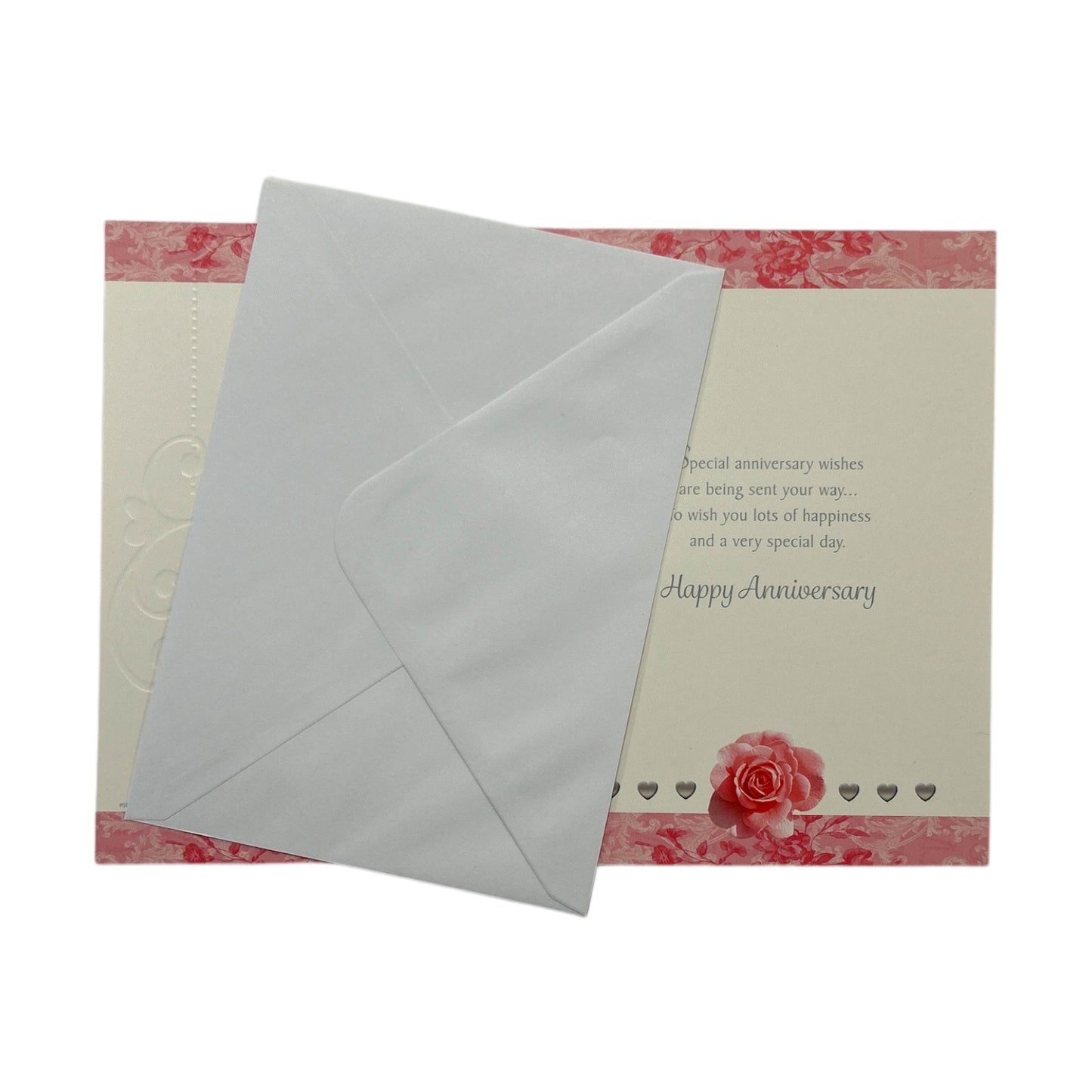 Brother & Sister-In-Law Traditional Silver Heart Design Anniversary Card