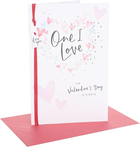 Hearts Design One I Love Valentine's Day Card