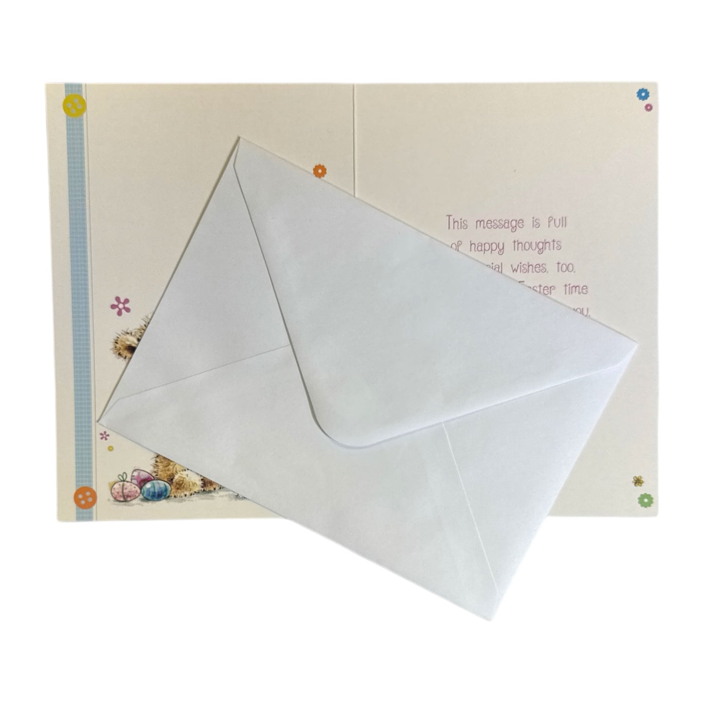 For Goddaughter Cute Teddy & Flowers Design Easter Card