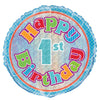 Age 1 Birthday Prism Round Foil Balloon 18"