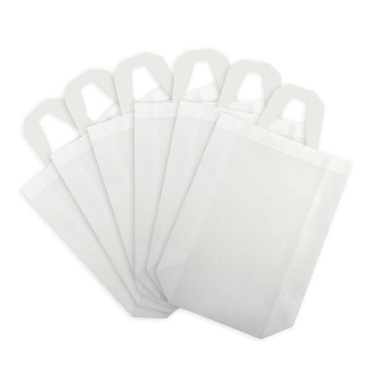 Pack of 100 White Coloured 35x41x12cm Non-Woven Bags with Handle