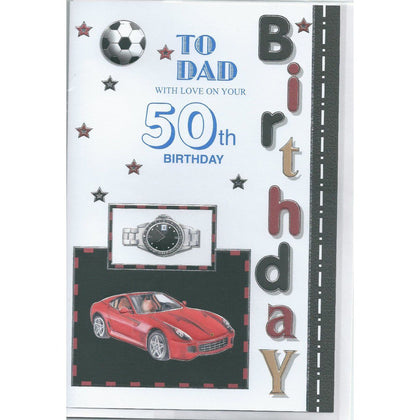 To Dad With Love On Your 50th Birthday Card