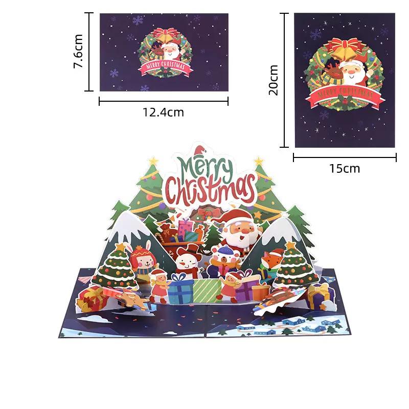 Festive Fun Snowmen & Santa Scene 3D Pop Up Christmas Card