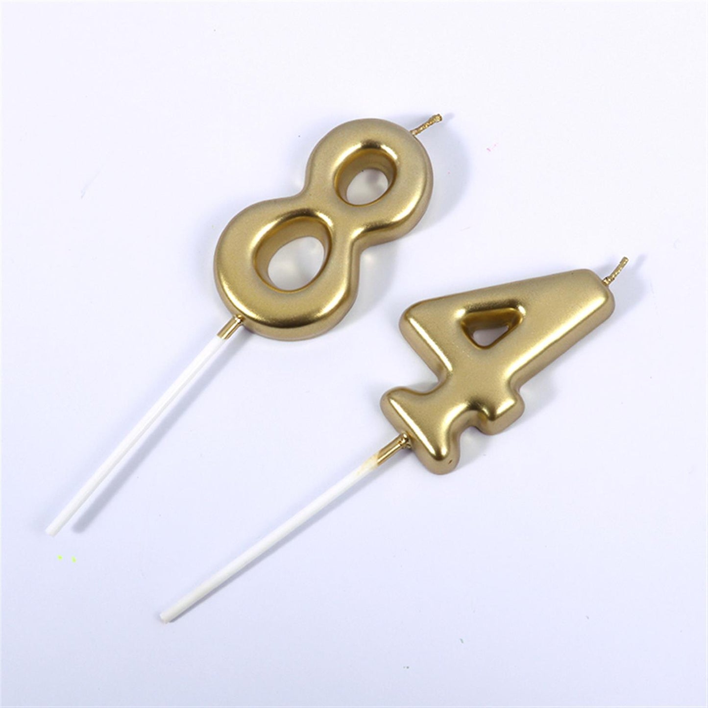 5 Number Gold Candle For Birthday Party - Cake Topper for Kids & Adults