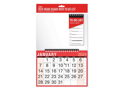 Single 2024 Month To View To Do List Memo Calendar