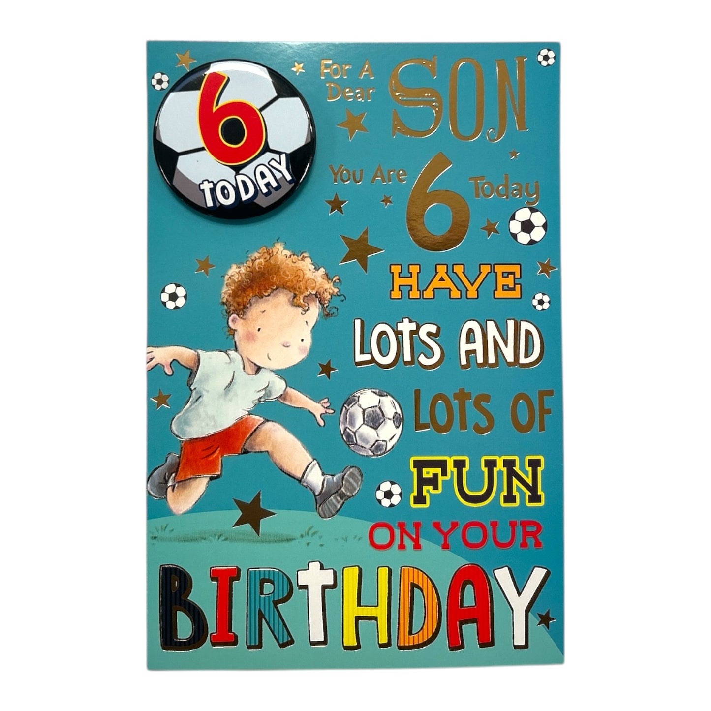 Son Age 6 Juvenile Candy Club Birthday Card