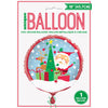 Colorful Santa Round Christmas Foil Balloon 18"