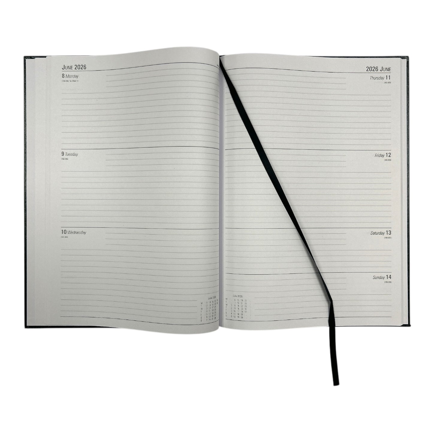 Janrax 2026 A4 Week To View Black Desk Diary