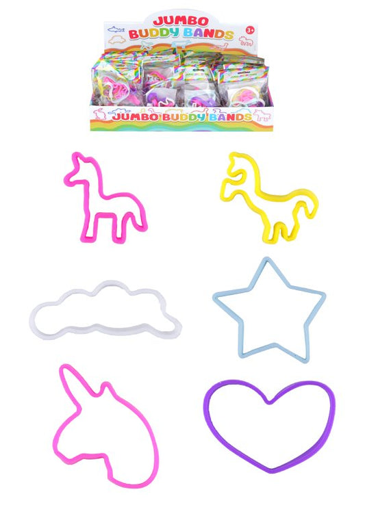 12 x Bag of 6 Buddy Band Unicorn Bracelets