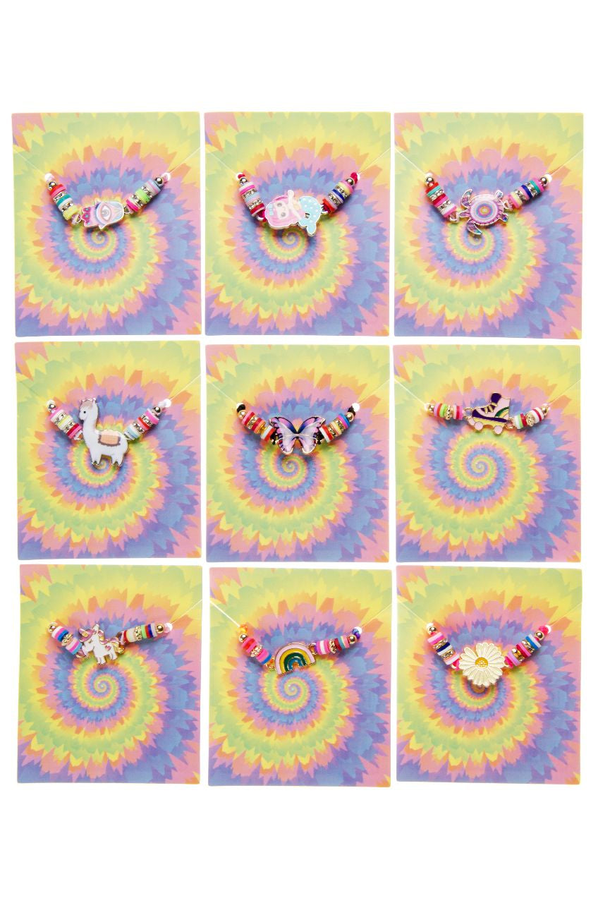 Pack of 12 Children's Bracelet with Beads
