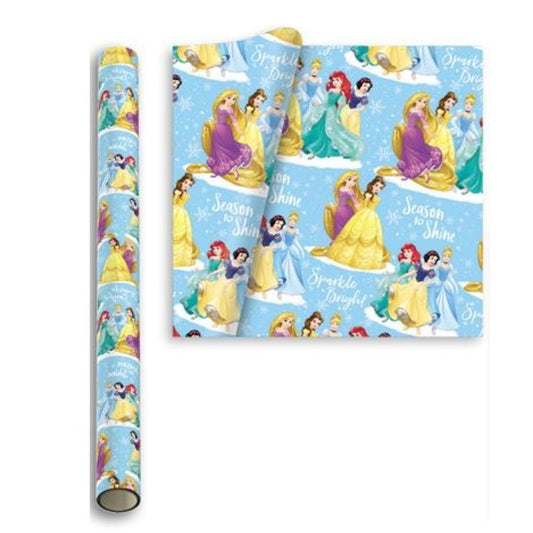 3m Blue Disney Princess Design Christmas Gift Wrapping Paper {DC}