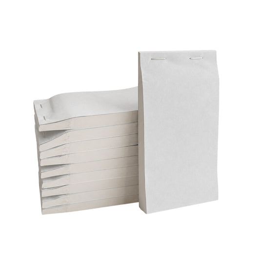 Pack of 10 76mm x 140mm Plain White Duplicate with Carbon Service Pads