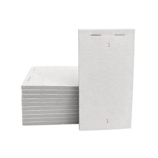 Pack of 10 95mm x 165mm Plain White Numbered Service Pads