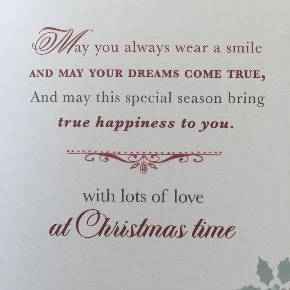 SISTER-IN-LAW - NICE VERSE GOLD FOIL CHRISTMAS CARD 