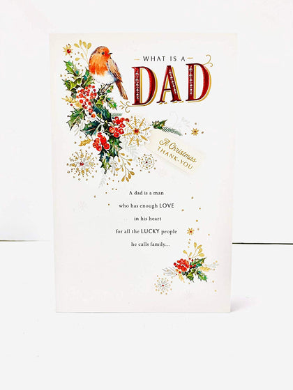 For Dad Luxury Foil Finished Handmade Christmas Card