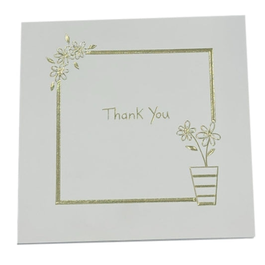 Flower Pot Design Thank You Cards Pack of 5