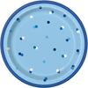 Pack of 8 Glitz Blue & Silver 7" Plates