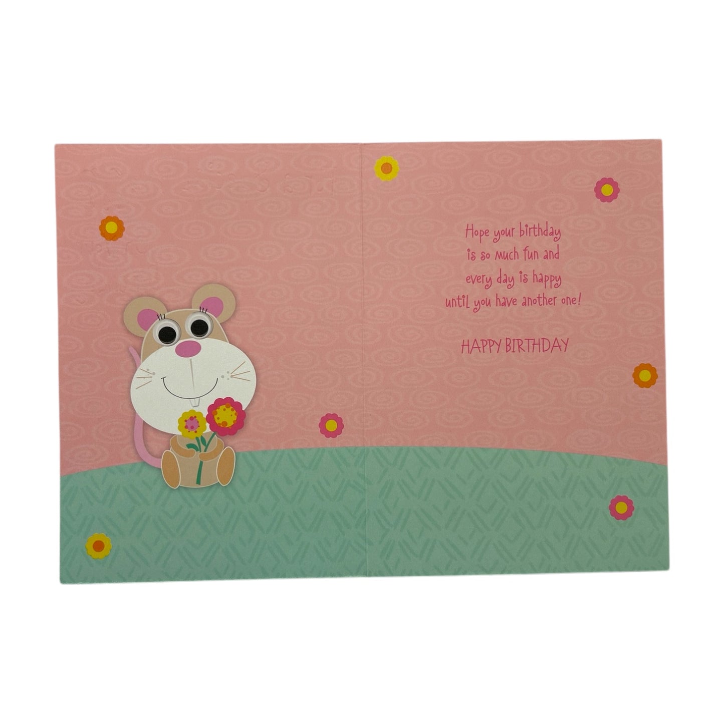 For A Special Nan Mouse with Flower Design Birthday Card