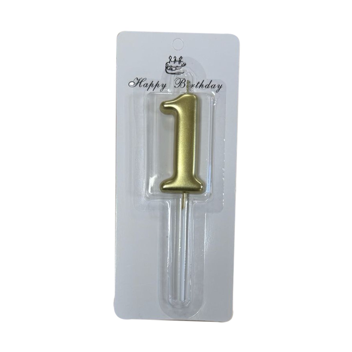 1 Number Gold Candle For Birthday Party - Cake Topper for Kids & Adults