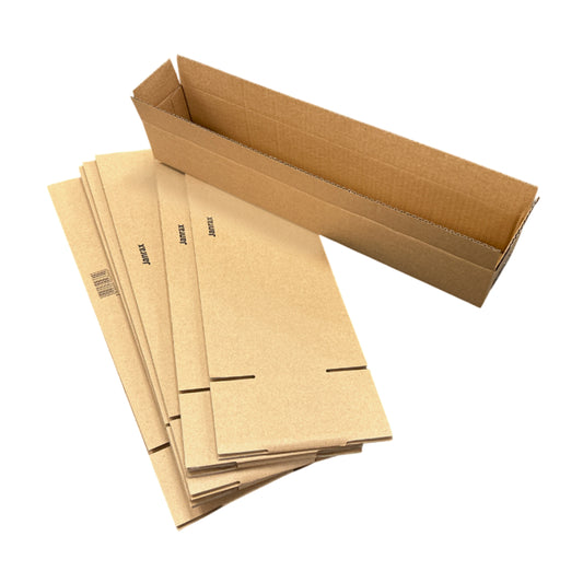 Pack of 10 Cardboard Packing Boxes 8x7x46cm — 3mm Corrugated Flute