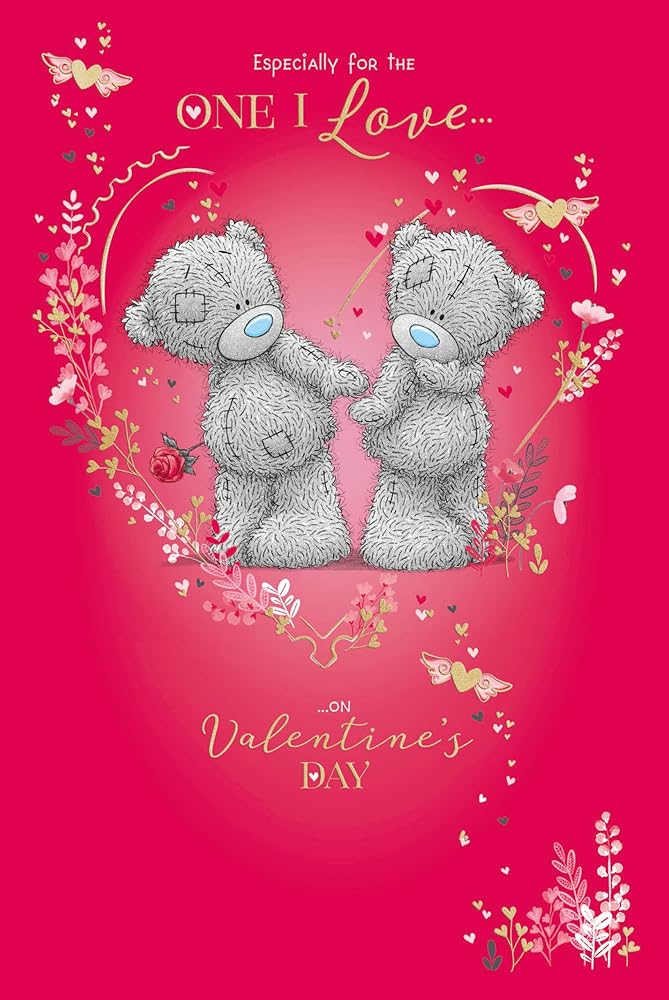 Bears With Rose One I Love Valentine's Day Card