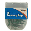Pack of 15 Plastic Ended Treasury Tags