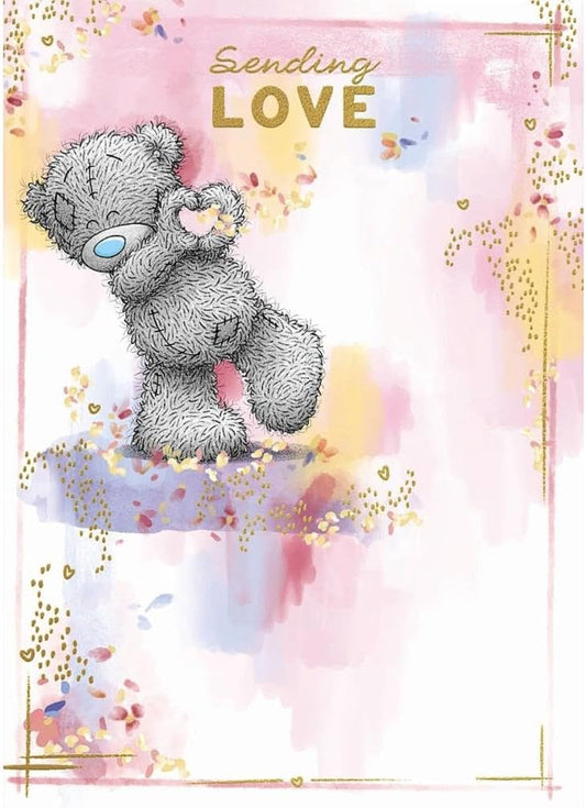 Bear Making Heart Shape With Paws Sending Love Blank Card