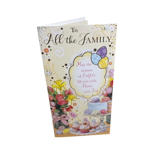 To All The Family Cupcakes and Eggs Design Easter Card