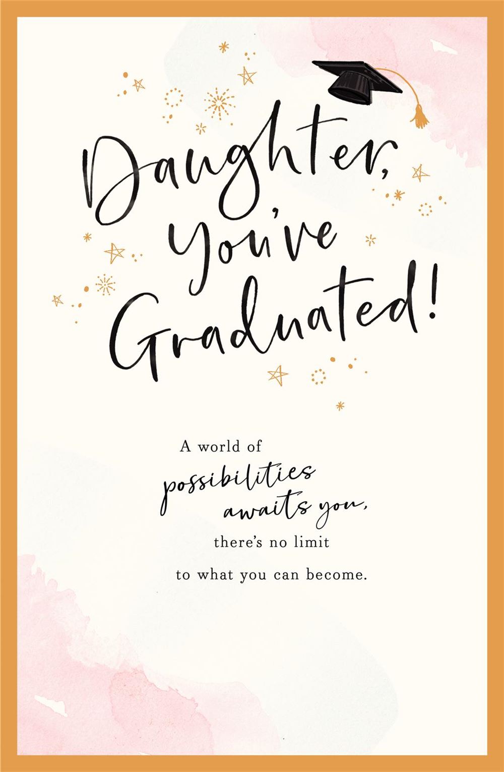 Type With Gold Border Design Daughter Graduation Congratulations Card ...