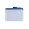 Pack of 12 A6 Blue PVC Mesh Zip Bags
