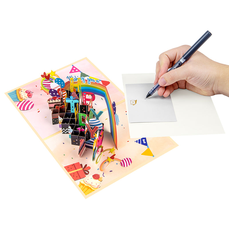 Cupcakes & Balloons Joyful Wishes Pop Up Birthday Card