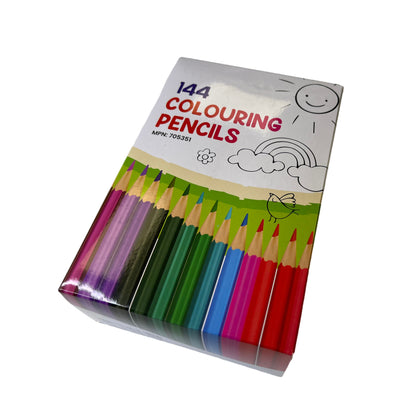 Pack of 144 Classroom Colouring Pencils by Janrax