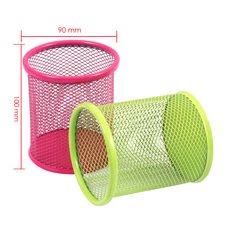 Pink Wire Mesh Metal Pen Cup– Choice Wholesale