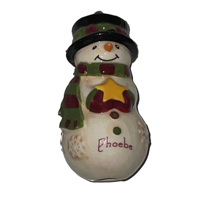 Personalised snow man - Christmas decorations - Gift ornament - Phoebe