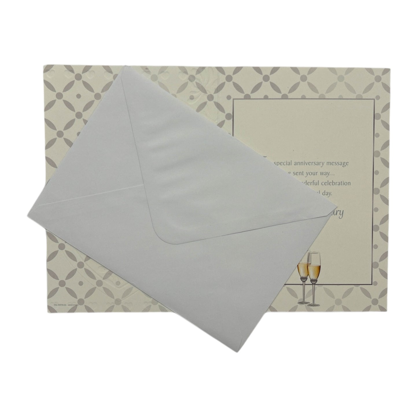 To Sister & Brother-In-Law Heart with Champagne Glass Design Anniversary Card