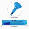 Pack of 10 Blue Coloured Highlighter Pens - Chisel Tip