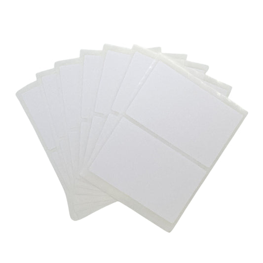 Pack of 14 White 50x80mm Rectangular Labels by Janrax