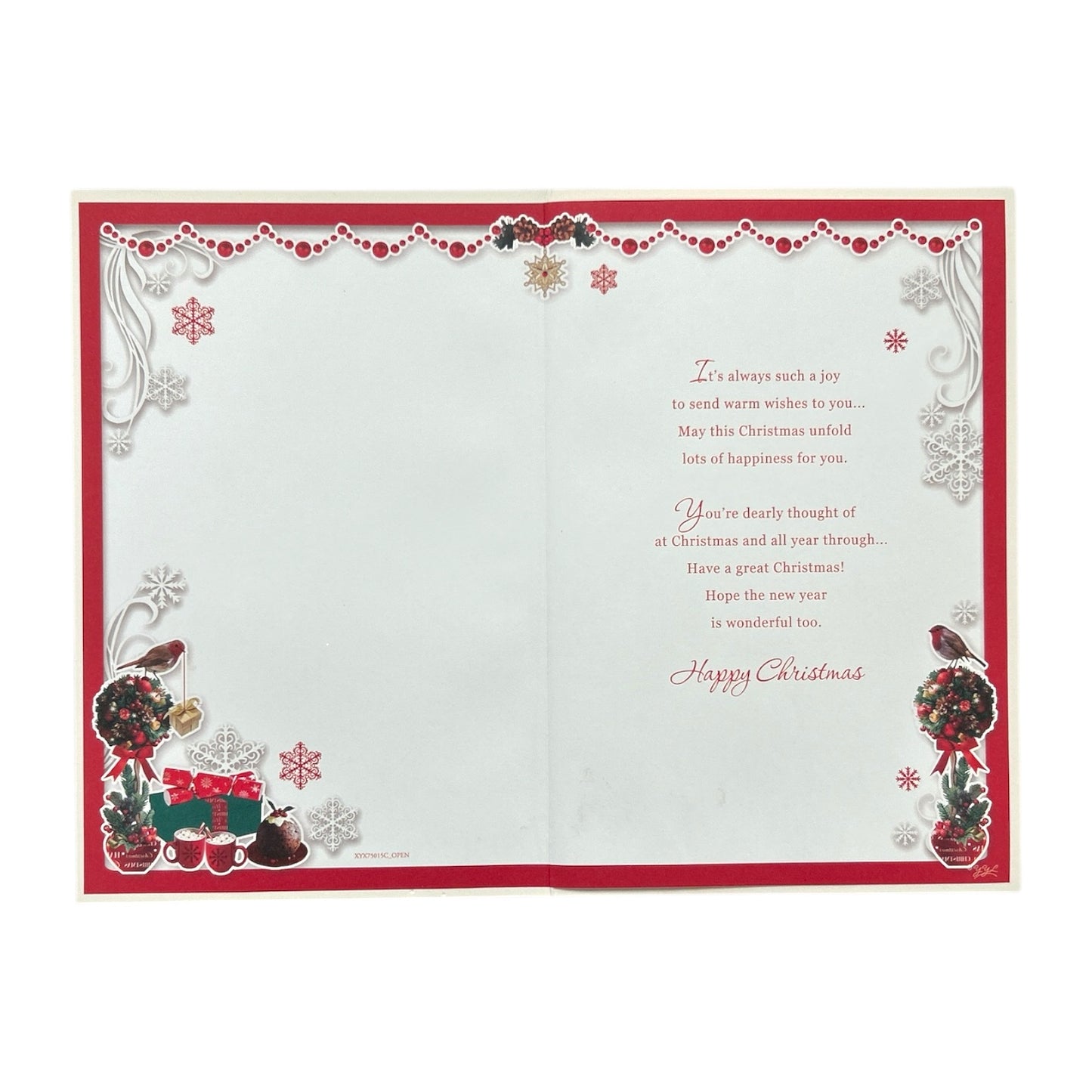 To a Dear Grandson and Partner Best Wishes Classic Design Christmas Card