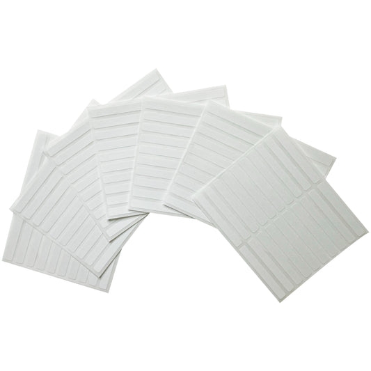 Pack of 140 White 6x50mm Rectangular Labels - Adhesive Stickers