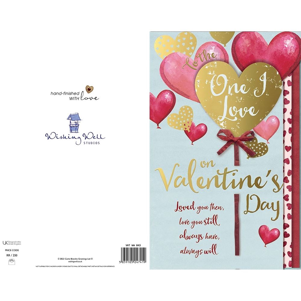 Heart Balloon For The One I Love Handmade Valentine's Day Card