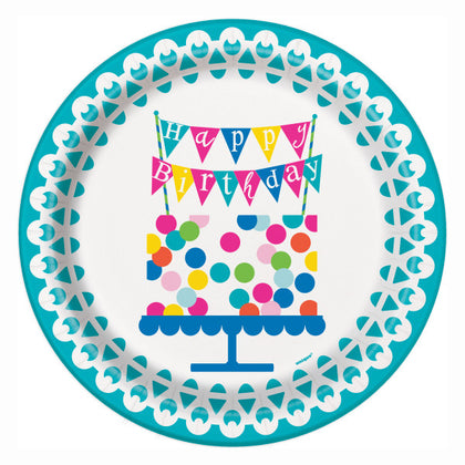 Pack of 8 Confetti Cake Birthday Round 9
