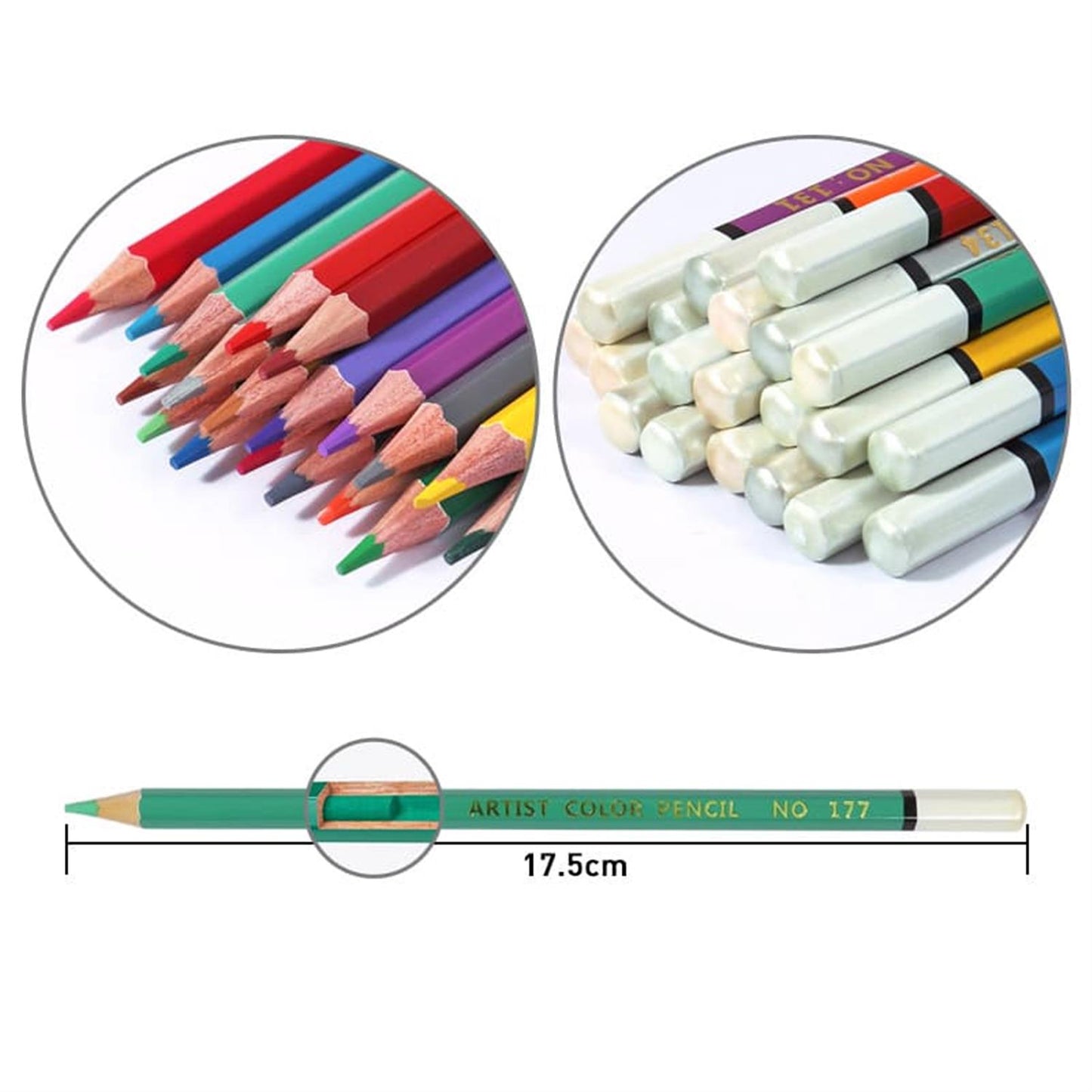 Pack of 72 Oily Colour Pencils With Sharpeners