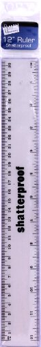 Single Just Stationery 12 inch Metallic Shatterproof Ruler