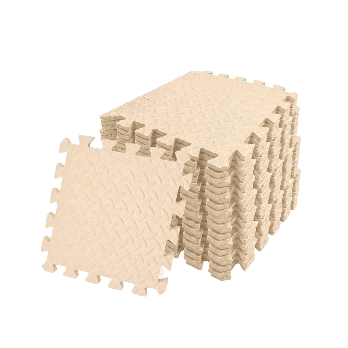 Pack of 4 30x30cm Beige Coloured 1cm Thick EVA Foam Mats