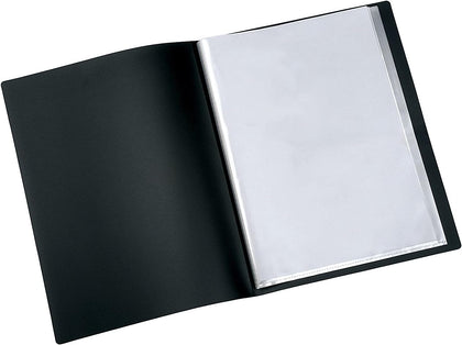 A4 Black 10 Pocket Q-Connect Presentation Display Book