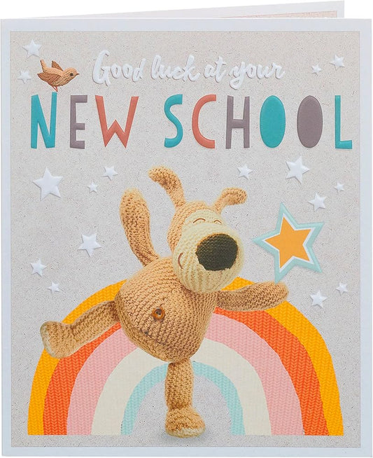 Boofle Rainbow Design Good Luck At Your New School Card
