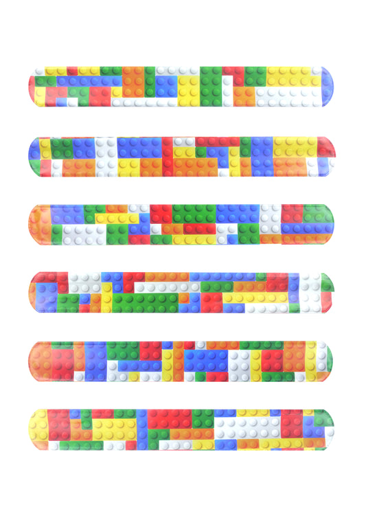 Pack of 32 Brickz Snap Bracelets with Print