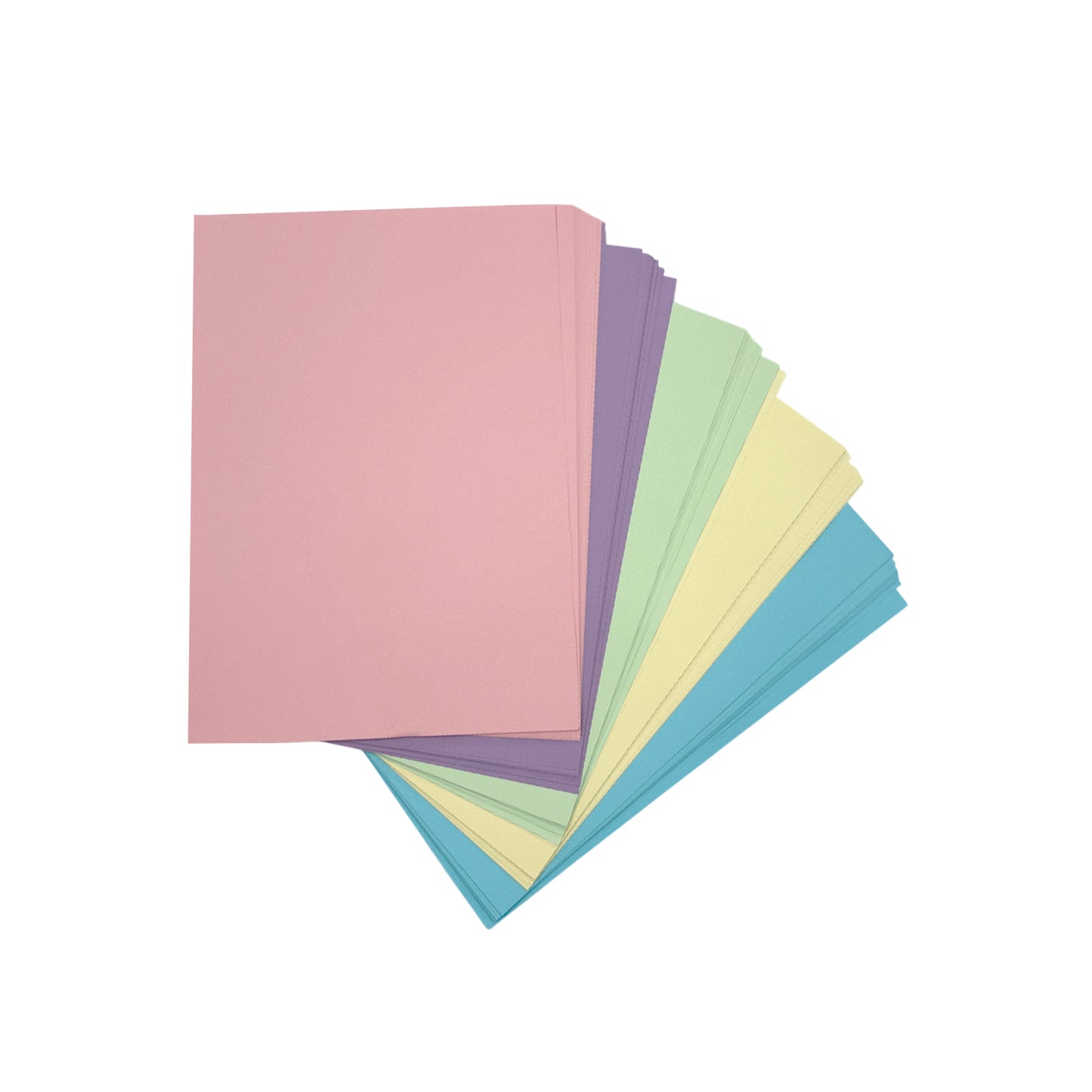 Pack of 100 A5 Assorted Pastel Coloured Paper 75gsm Sheets