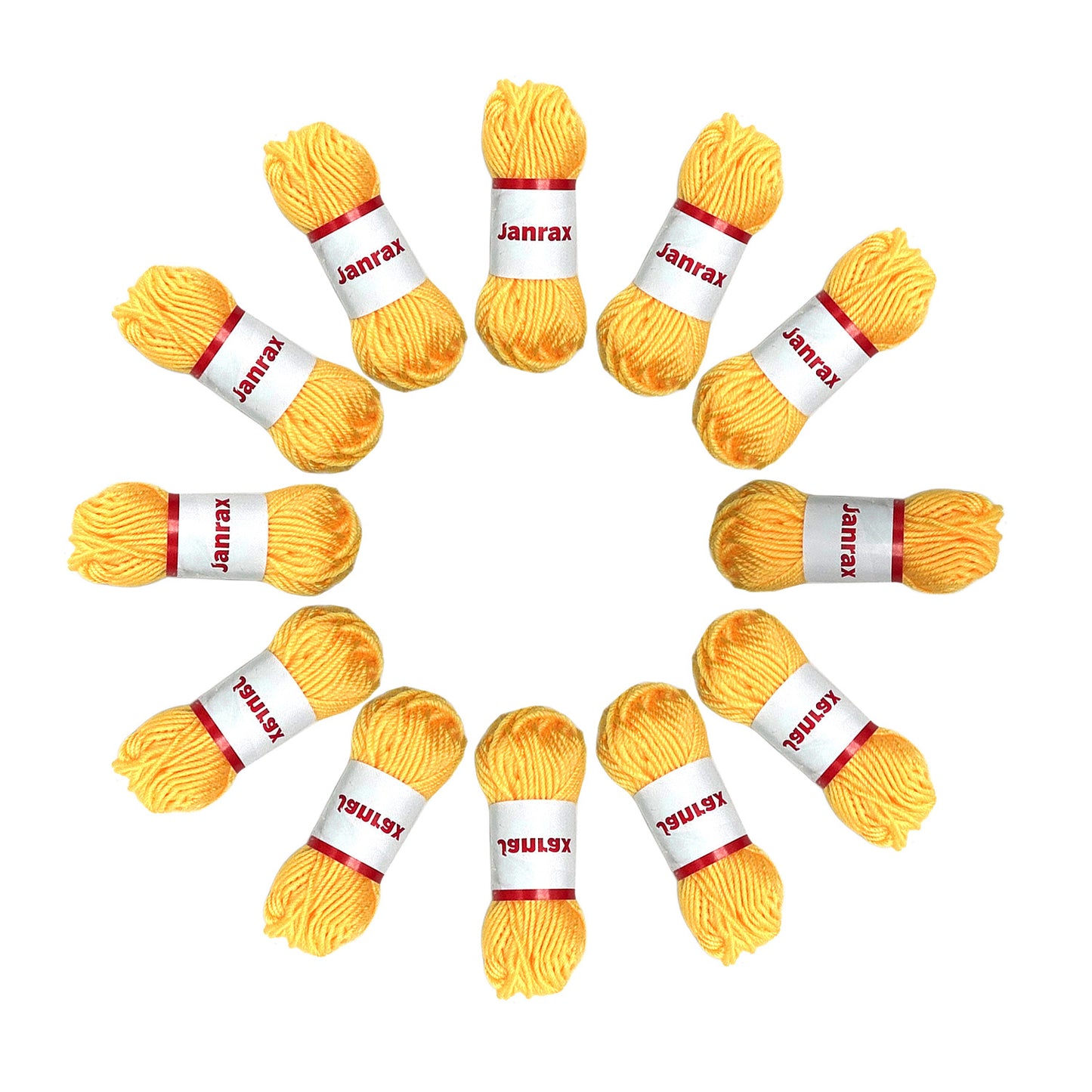 Light Yellow Acrylic Yarn Roll – 10g, 4 Strand 8 Ply Knitting Wool